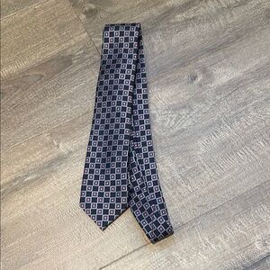 Sophisticated Black and Pink Geometric Men's Tie